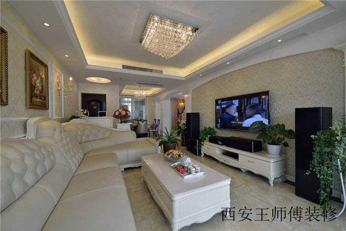 小资情调简欧风格复式家装吊顶隔断设计装修图