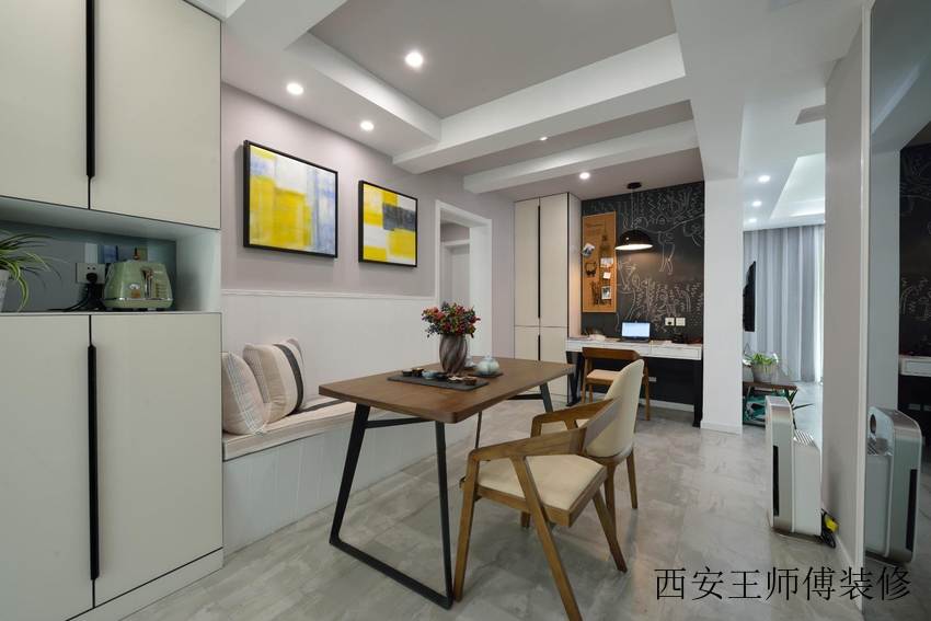 简约文艺范餐厅效果图