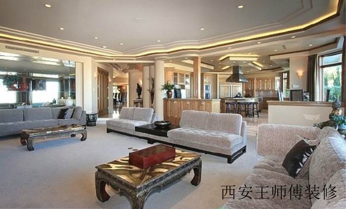 时尚豪华现代别墅一楼效果图