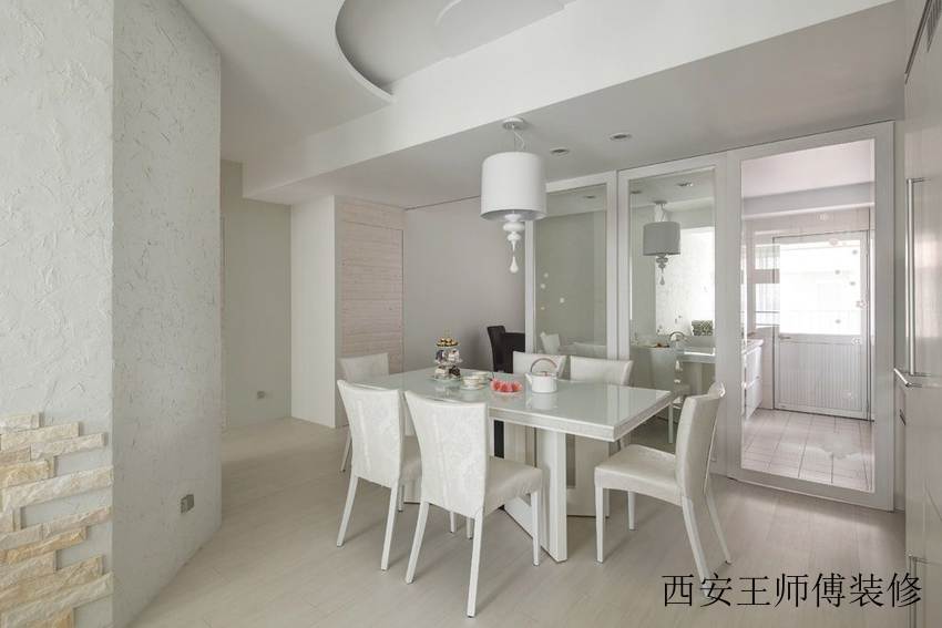 白色简欧风情餐厅借鉴图