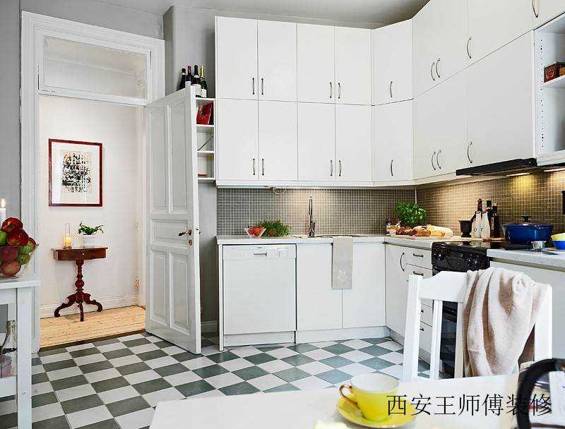 清新波普北欧风混搭厨房效果图