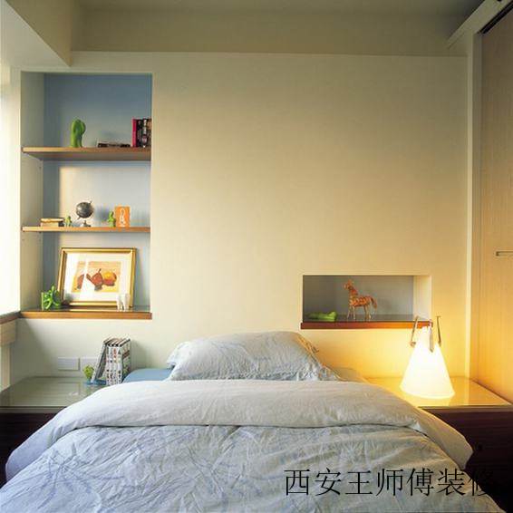现代卧室墙面置物架设计图