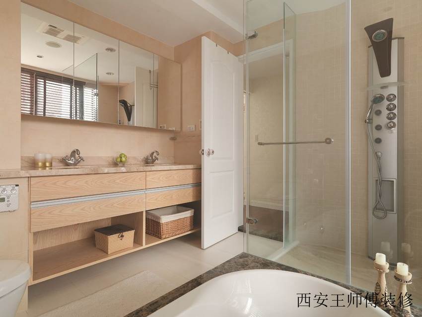 欧式田园风卫生间浴室柜设计