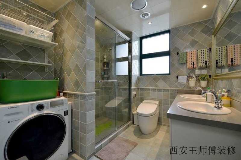 美式现代卫生间装潢效果图