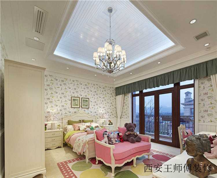 温馨典雅美式卧室吊顶设计装修图片
