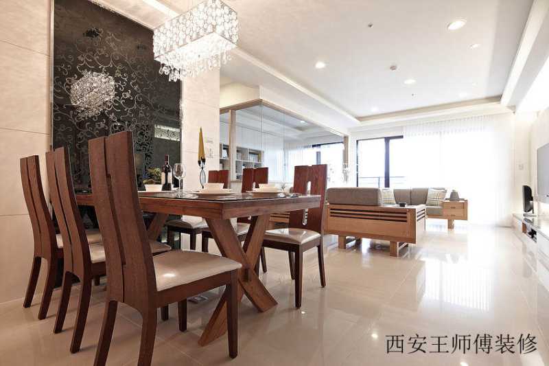 素雅原木禅风中式餐厅效果图