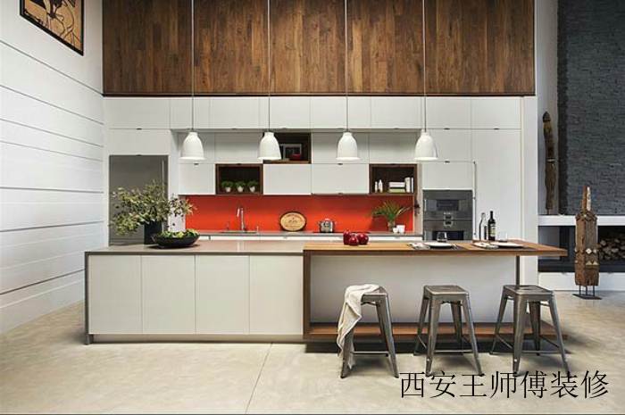 北欧现代复式厨房装饰案例图