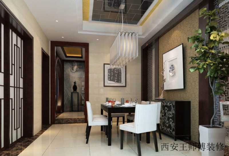 格调雅致简中式风格餐厅设计装修案例图