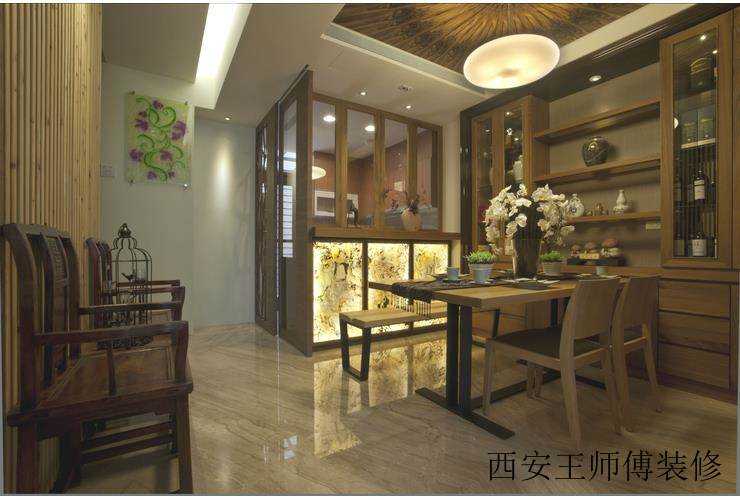 现代中式风餐厅装修案例图