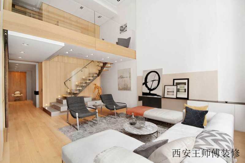 原木简约宜家复式家装案例图