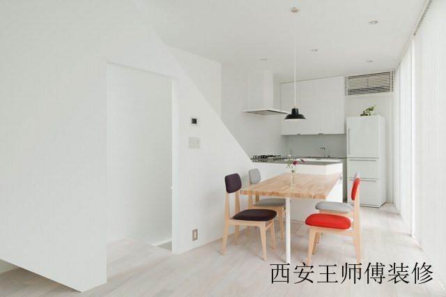 简约复式餐厨房一体效果图