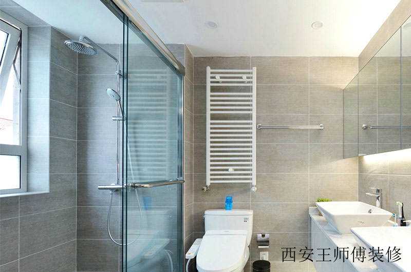 时尚北欧卫生间玻璃隔断设计