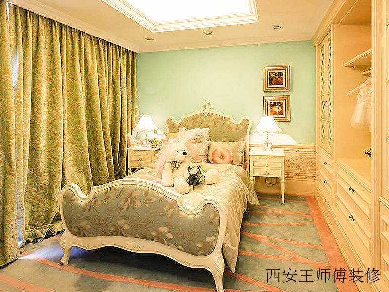 清新奢华欧式儿童房窗帘效果图