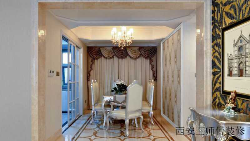 丰裕华丽欧式风格餐厅软装装饰美图