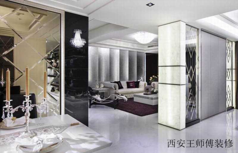 高雅时尚摩登现代家居室内隔断墙设计