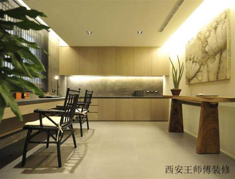 简中式家居书房吊顶效果图