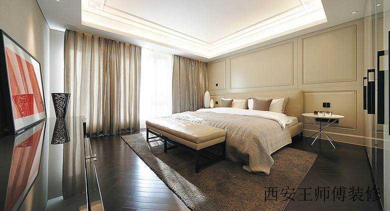 150平大三居卧室时尚现代风格装修效果图
