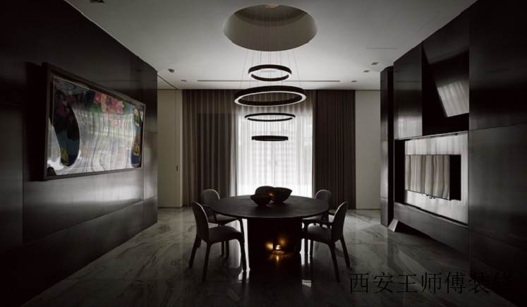 暗淡魅力后现代风格餐厅设计装修图