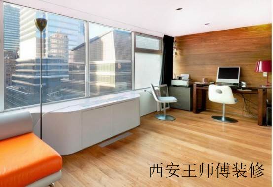 原木现代家居书房效果图