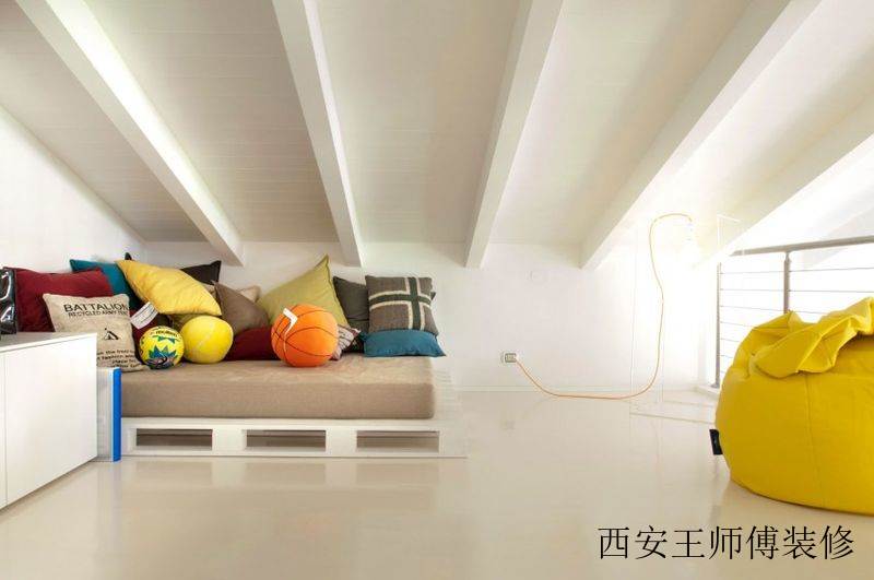 简约设计风格复式阁楼吊顶效果图