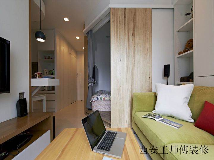小户型单身公寓室内北欧装修隔断设计图