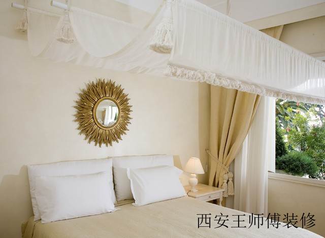 米白色简约卧室家装效果图