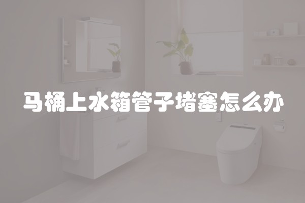 马桶上水箱管子堵塞怎么办 马桶上水箱管子堵塞怎么办