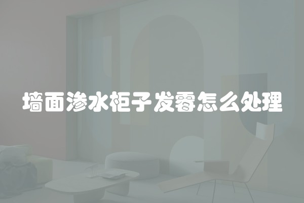 墙面渗水柜子发霉怎么处理