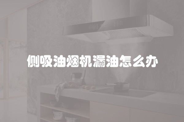 侧吸油烟机漏油怎么办