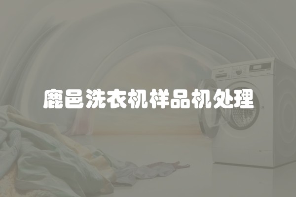 鹿邑洗衣机样品机处理