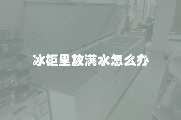 冰柜里放满水怎么办