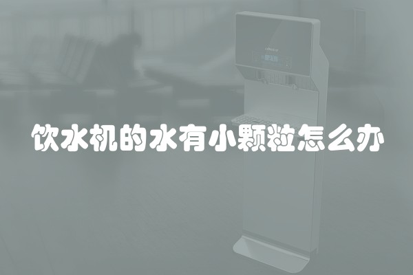 饮水机的水有小颗粒怎么办