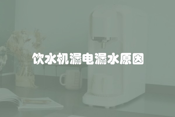 饮水机漏电漏水原因