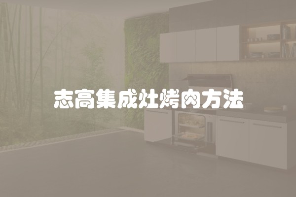 志高集成灶烤肉方法