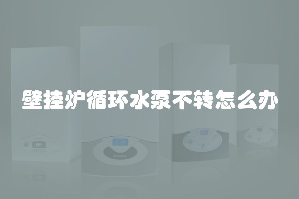 壁挂炉循环水泵不转怎么办