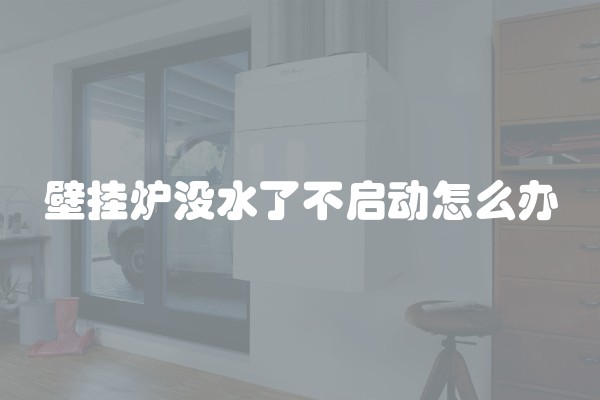 壁挂炉没水了不启动怎么办