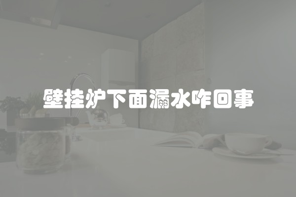 壁挂炉下面漏水咋回事
