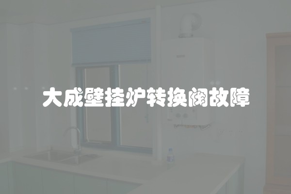 大成壁挂炉转换阀故障