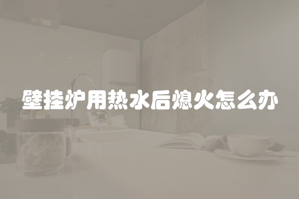 壁挂炉用热水后熄火怎么办