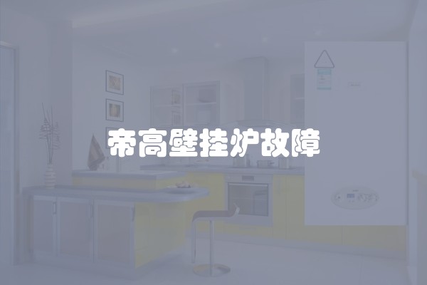 帝高壁挂炉故障