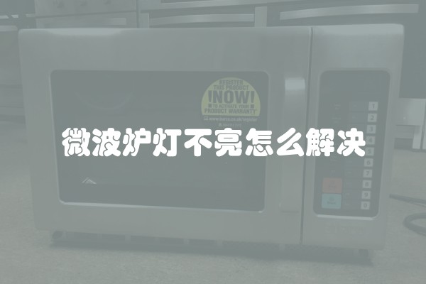 微波炉灯不亮怎么解决