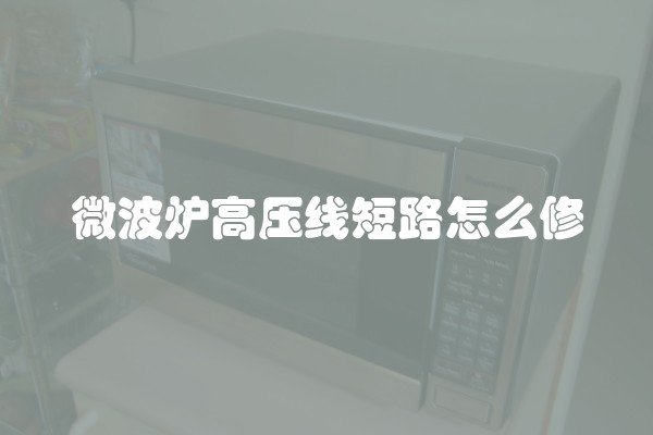 微波炉高压线短路怎么修