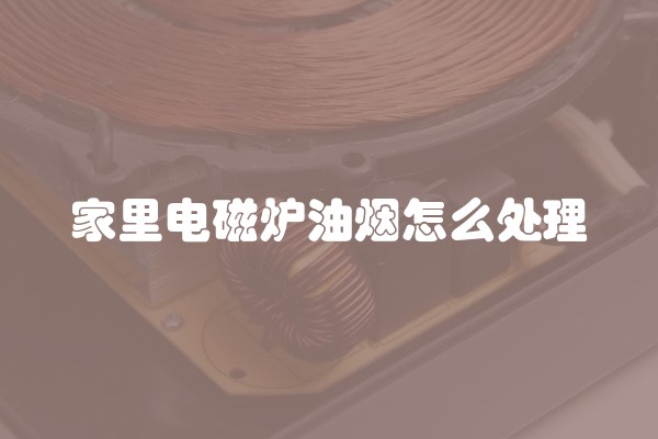 家里电磁炉油烟怎么处理
