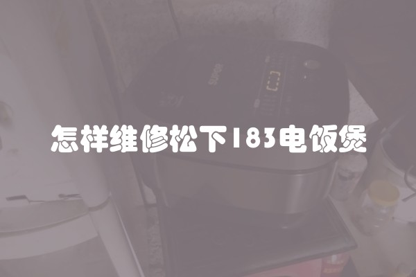 怎样维修松下183电饭煲
