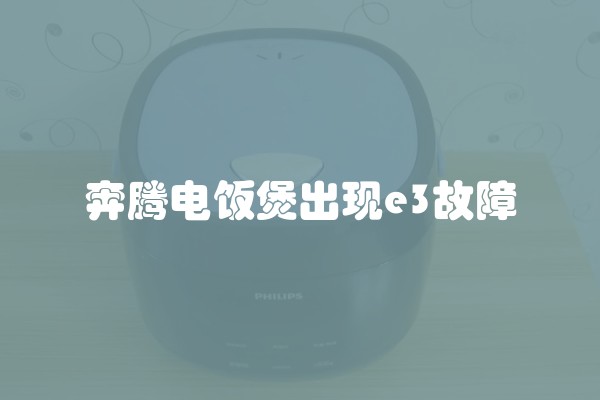 奔腾电饭煲出现e3故障