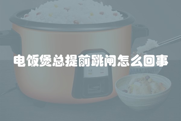 电饭煲总提前跳闸怎么回事