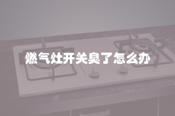 燃气灶开关臭了怎么办
