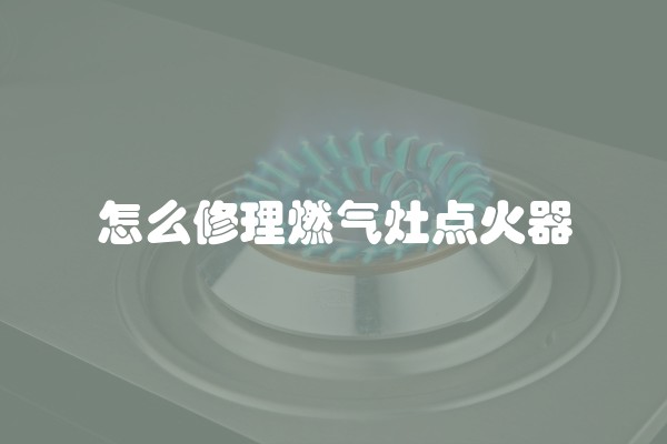 怎么修理燃气灶点火器