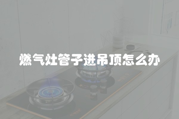 燃气灶管子进吊顶怎么办