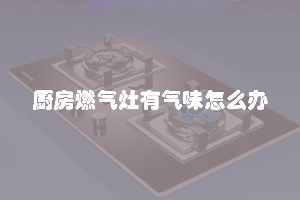 厨房燃气灶有气味怎么办